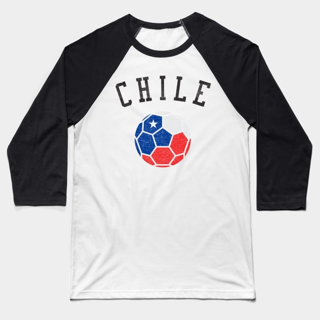 Chile Soccer Team Heritage Flag Baseball T-Shirt by ryanjaycruz